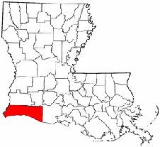 Cameron Parish map