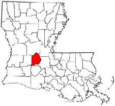 Evangeline Parish map