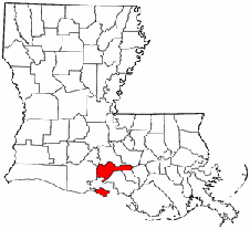 Iberia Parish map