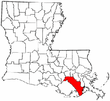 Lafourche Parish map