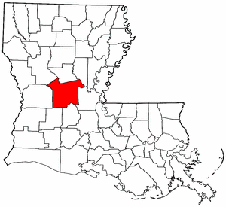 Rapides Parish map