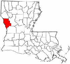 Sabine Parish map