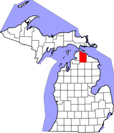 Cheboygan map