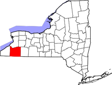 Cattaraugus County map