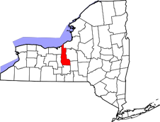 Cayuga County map