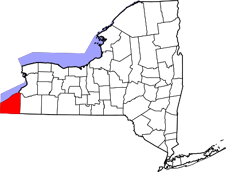 Chautauqua County map