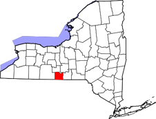 Chemung County map