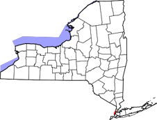 New York County map