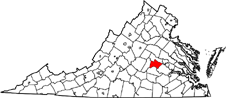 Powhatan County map