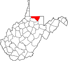 Monongalia map